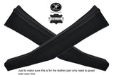 BLACK STITCH 2X UPPER DOOR SILL TRIM LEATHER COVERS FITS CORVETTE C4 1990-1996