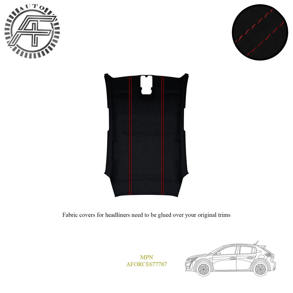 LUXE SUEDE HEADLINER COVER FOR PEUGEOT 208 MK2 5 DOOR HATCHBACK 2019-PRESENT