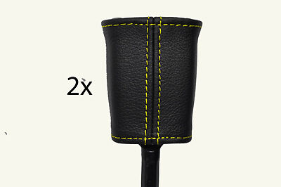 yellow stitch FITS MAZDA MX5 MK3 MIATA 05-11 2X FRONT SEAT BELT LEATHER COVERS