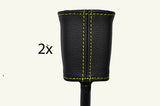 yellow stitch FITS MAZDA MX5 MK3 MIATA 05-11 2X FRONT SEAT BELT LEATHER COVERS