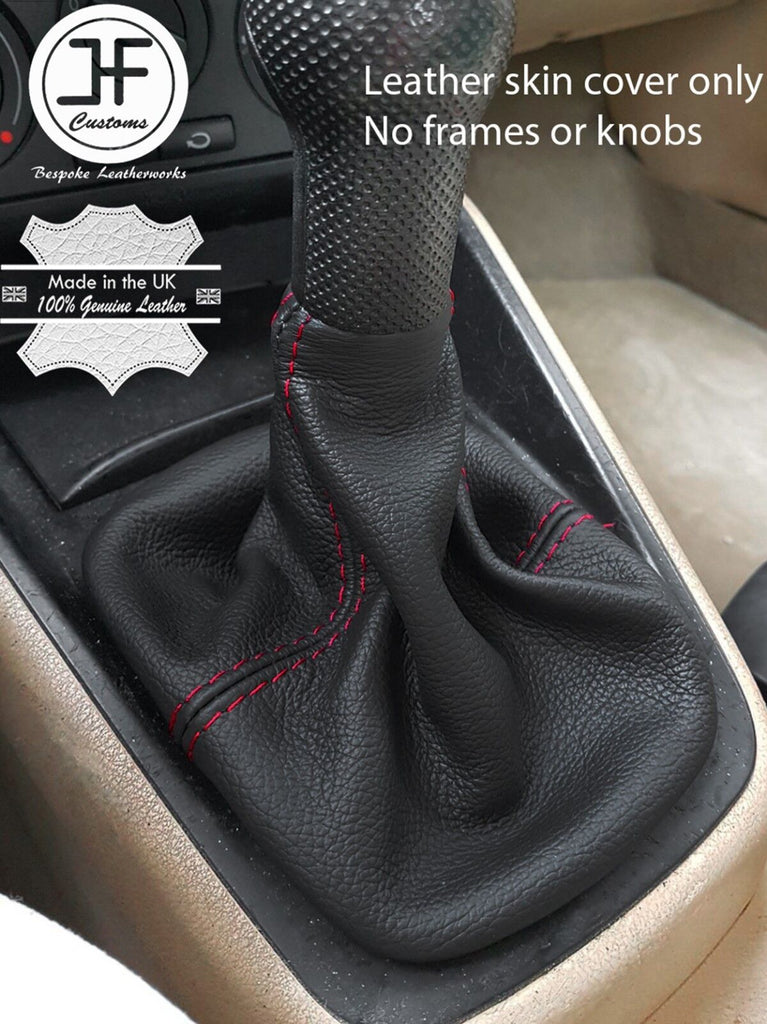 RED STITCH TOP GRAIN LEATHER MANUAL GEAR GAITER FITS VW GOLF MK4 IV 1998-2005