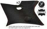 RED STITCHING 2X REAR C PILLAR LEATHER COVERS FITS FIAT 500X 500 X 2014-2017