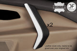 BLACK WHITE 2X FRONT DOOR HANDLE SKIN COVERS FITS FORD TRANSIT CUSTOM MK8 2014+