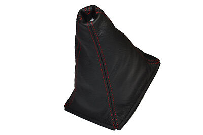 RED STITCHING FITS TOYOTA CELICA 1985-1989 BLACK LEATHER GEAR  GAITER CUSTOM NEW