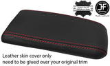 RED STITCHING REAL LEATHER ARMREST LID COVER FITS DACIA DUSTER 2010-2017