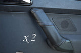 BLACK STITCHING FITS VW TOURAN 03-09  2X REAR DOOR HANDLE LEATHER COVERS