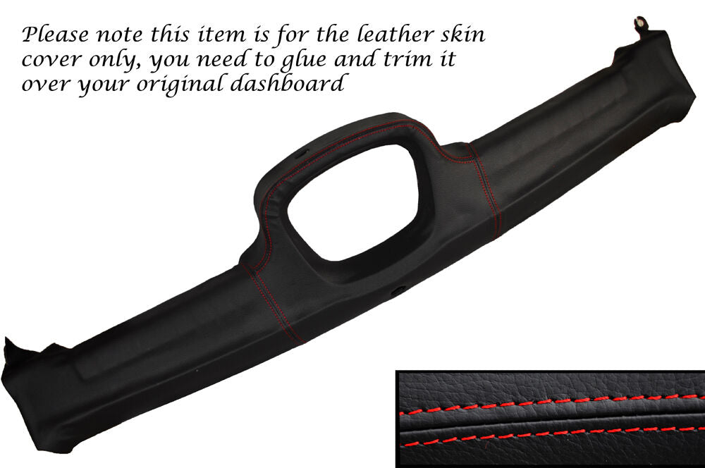 RED STITCH DASH DASHBOARD LEATHER SKIN COVER FITS AUSTIN A30 A35 CUSTOM NEW