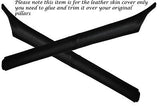 BLACK STITCH FITS BMW 3 SERIES E30 81-92 2X WINDSCREEN PILLAR LEATHER COVERS