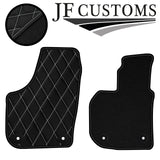 WHITE DIAMOND VINYL 4X TAILORED FLOOR CARPETS FOR SKODA SUPERB MK2 08-15 JF1