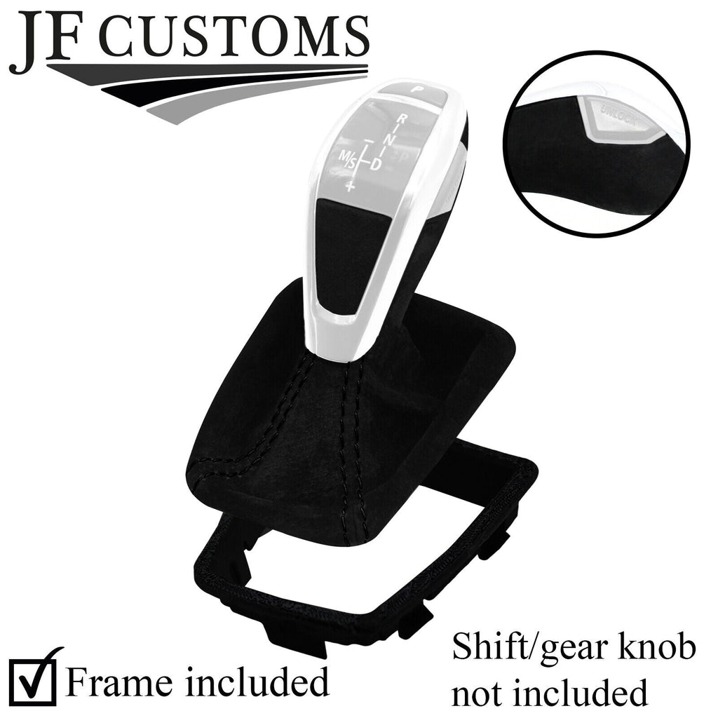 BLACK STITCH SUEDE AUTOMATIC DCT GEAR+PLASTIC FRAME FOR BMW E90 E92 E93