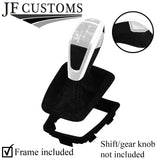 BLACK STITCH SUEDE AUTOMATIC DCT GEAR+PLASTIC FRAME FOR BMW E90 E92 E93