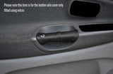 BLACK STITCH 2X FRONT DOOR HANDLE LEATHER COVERS FITS TOYOTA PREVIA MK2 00-05