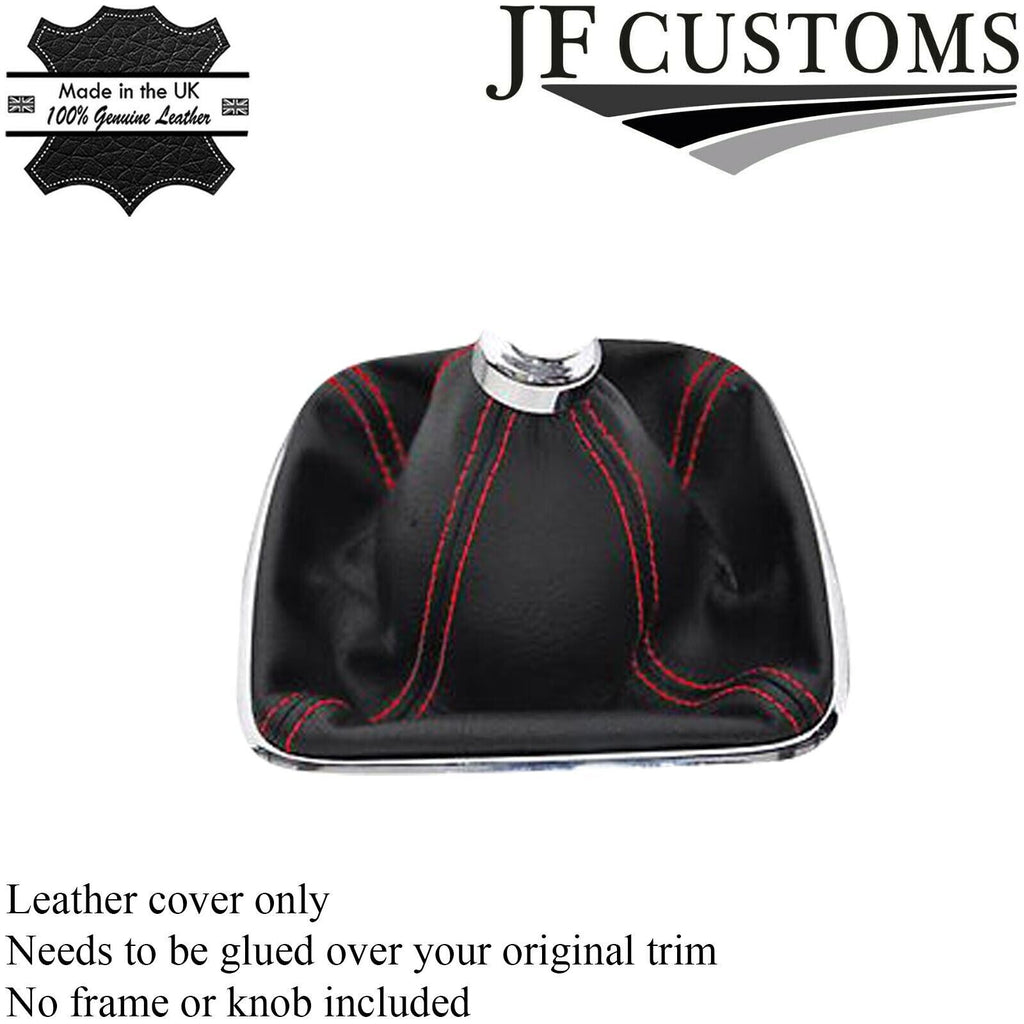 FITS FORD MONDEO MK4 LEATHER GEAR GAITER 07+ RED STITCH CUSTOM NEW MADE IN UK