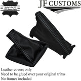 WHITE STITCH LEATHER GEAR HANDBRAKE GAITER FITS OPEL VAUXHALL CORSA D 06-14