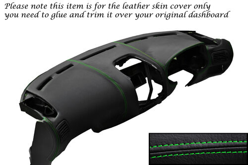 GREEN STITCH DASH DASHBOARD LEATHER SKIN COVER FITS MITSUBISHI FTO 1994-2001