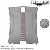 DSG2 D RED STITCH L GREY SUEDE HEADLINER COVER FOR BMW F30 11-19 SALOON 5DR