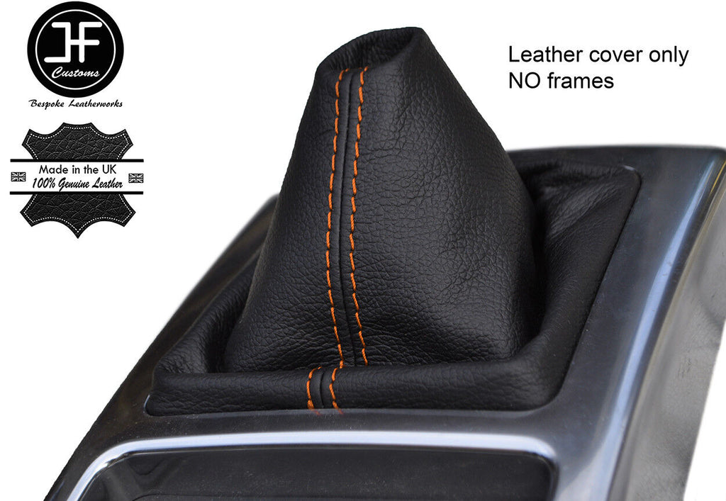 ORANGE STITCH LEATHER MANUAL GEAR GAITER FITS LAND ROVER FREELANDER 2 2013-2015