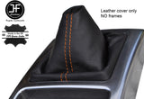 ORANGE STITCH LEATHER MANUAL GEAR GAITER FITS LAND ROVER FREELANDER 2 2013-2015