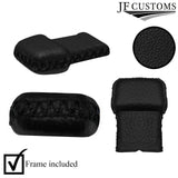 BLACK STITCH 3X HEATER CONTROL LEVER KNOB COVERS + FRAMES FOR PORSCHE 924 EARLY