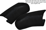 BLACK STITCHING 2X TOP B POST PILLAR LEATHER SKIN COVERS FITS LOTUS EVORA 09-14