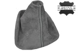 BLACK STITCH MANUAL GRAPHITE SUEDE GEAR GAITER FITS BMW 3 SERIES E36 E46