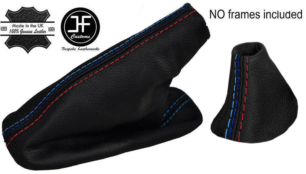 BLUE STITCH FITS BMW E46 SMG AUTOMATIC 98-05 GEAR HANDBRAKE TRI STITCH