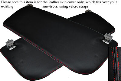 RED STITCH FITS FORD TRANSIT MK7 2006-2013 2X SUN VISORS LEATHER SKIN COVERS