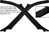 GREEN STITCH FITS NISSAN 200SX S13 88-93 WINDSCREEN PILLAR LEATHER SKIN COVERS