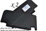 WHITE STITCH FITS HONDA CIVIC & CIVIC TYPE R 96-00 2X SUN VISORS LEATHER COVERS