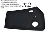 YELLOW STITCHING 2X FRONT DOOR CARDS SKIN COVERS FITS FORD CAPRI MK1 CUSTOM NEW
