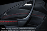 RED STITCH 2X FRONT DOOR CARD COVERS FITS VAUXHALL OPEL ASTRA J MK6 09-15 5DR