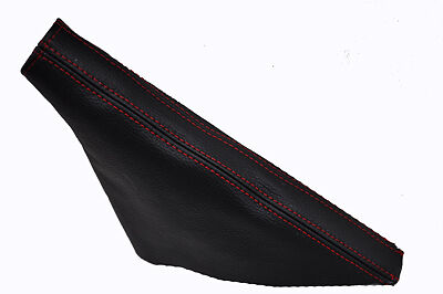 FITS FIAT 500 HANDBRAKE GAITER GENUINE LTHR 07+ red st CUSTOM NEW MADE IN UK
