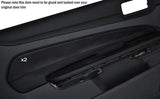 BLACK STITCH 2X FRONT DOOR CARD TRIM SKIN COVERS FITS FORD FOCUS MK3 05-08 3 DR
