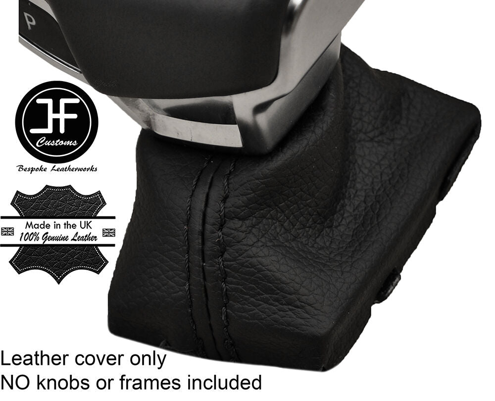 BLACK STITCH FITS AUDI A4 8W B9 2015-2016 AUTOMATIC GEAR GAITER LEATHER BOOT