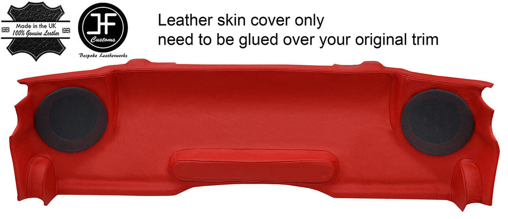 RED REAL LEATHER REAR SPEAKER PANEL COVER FOR CORVETTE C6 CONVERTIBLE 05-13