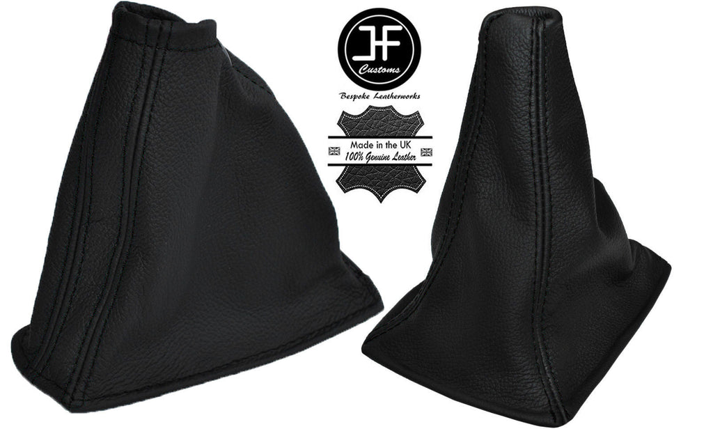 BLACK STICH LEATHER GEAR HANDBRAKE GAITER BOOTS FITS NISSAN SKYLINE R32 GTS GTR