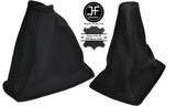 BLACK STICH LEATHER GEAR HANDBRAKE GAITER BOOTS FITS NISSAN SKYLINE R32 GTS GTR