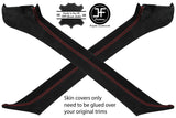 RED STITCH 2X A PILLAR SUEDE  COVERS FITS HONDA CRX DEL SOL 92-97 STYLE 2