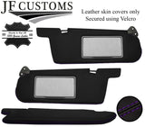 PURPLE STITCH LEATHER 2X SUN VISOR COVERS FOR NISSAN SKYLINE R34 GTR GT-T 99-02