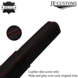 RED STITCH LEATHER HANDBRAKE HANDLE COVERS FOR VAUXHALL VIVARO 2019-2022