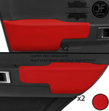 RED LEATHER 2X FRONT+2X REAR DOOR ARMREST COVERs FOR RANGE ROVER VOGUE 02-06