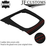 RED ITALIAN LEATHER GEAR SURROUND COVER FOR SKODA SUPERB MK1 01-08 CUSTOM NEW