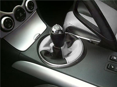 FITS MAZDA RX8 GEAR GAITER SHIFT BOOT 2 TONE BLACK L GREY CUSTOM NEW MADE IN UK