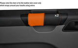 BLACK & ORANGE 2X DOOR HANDLE SKIN COVER FITS VW T5 TRANSPORTER CARAVELLE