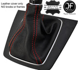 RED  STITCHING MANUAL LEATHER GEAR GAITER FITS SEAT EXEO 2008-2013 CUSTOM NEW