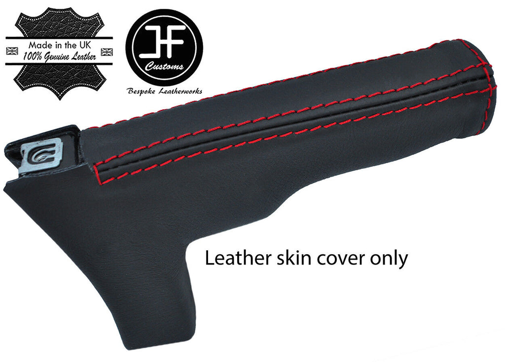 RED STITCH TOP GRAIN REAL LEATHER HANDBRAKE GAITER FITS AUDI TT MK2 2006-2014