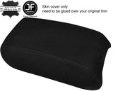 BLACK STITCH ARMREST LID REAL SUEDE COVER FITS MERCEDES R CLASS W251 06-12