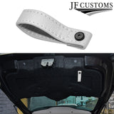 WHITE LEATHER TAILGATE BOOT PULL STRAP HANDLE FITS FIAT 500 ABARTH 07-16