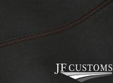 BROWN STITCH 3X DASH TRIM DARK GREY SUEDE COVERS FOR LAND ROVER DEFENDER 07-16