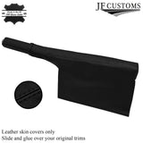BLACK STITCH LEATHER HANDBRAKE + HANDLE COVERS FOR VAUXHALL VIVARO 2019-2022